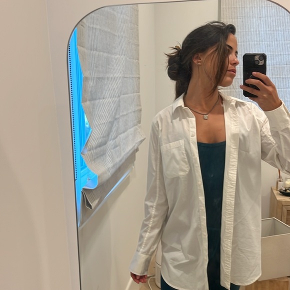 Athleta white long sleeve button-up - Picture 4 of 6